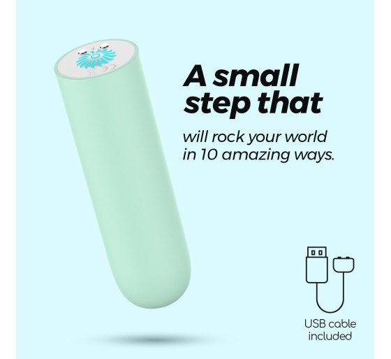 QUACKERS BALA VIBRADORA RECARGABLE POR USB VERDE MENTA CRUSHIOUS