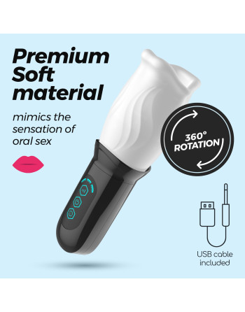 MASTURBADOR COM COPA ROTATIVA FELLATRIX CRUSHIOUS