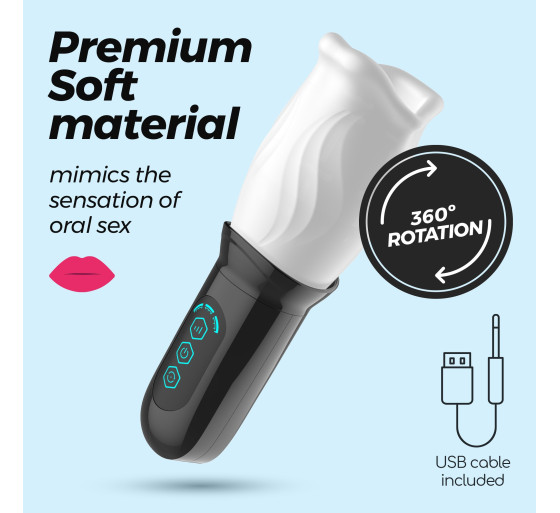 MASTURBADOR COM COPA ROTATIVA FELLATRIX CRUSHIOUS