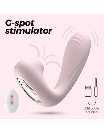 ESTIMULADOR CON MANDO INALÁMBRICO POOKIE + CRUSHIOUS ROSA
