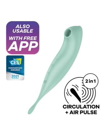 VIBRADOR TWIRLING PRO SATISFYER CON APLICACIÓN CONNECT MENTA