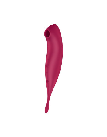 VIBRADOR TWIRLING PRO SATISFYER COM APLICAÇÃO CONNECT VERMELHO