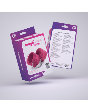 ALGEMAS DE VELCRO TOUGH LOVE COM CORRENTE DE 40CM EXTRA CRUSHIOUS ROSA