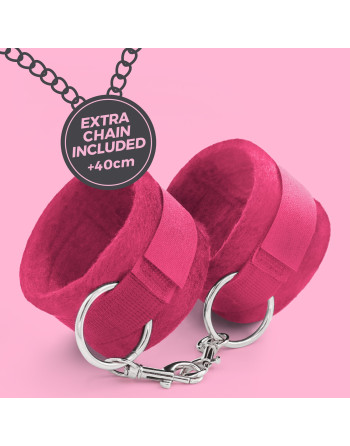 ESPOSAS DE VELCRO TOUGH LOVE CON CADENA DE 40CM EXTRA CRUSHIOUS ROSA