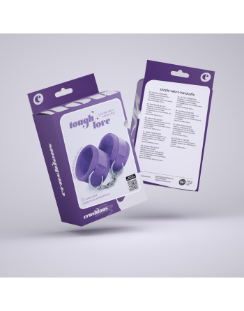 ALGEMAS DE VELCRO TOUGH LOVE COM CORRENTE DE 40CM EXTRA CRUSHIOUS ROXO