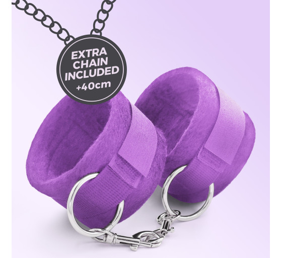 ESPOSAS DE VELCRO TOUGH LOVE CON CADENA DE 40CM EXTRA CRUSHIOUS MORADO