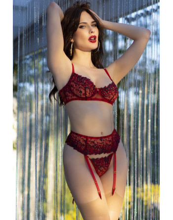 CONJUNTO CR-4607 ROJO CHILIROSE