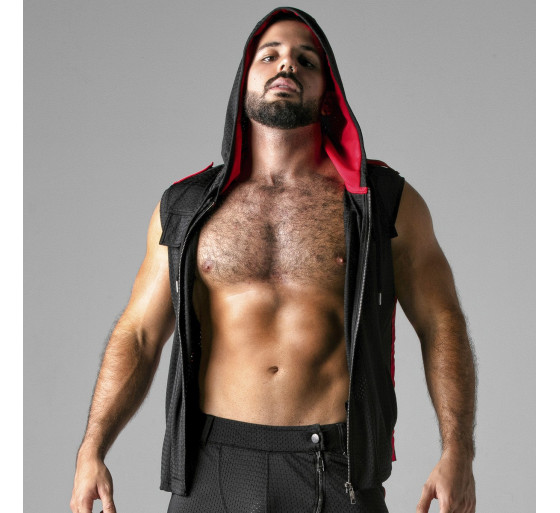 COLETE LOOK AT HARDER HOODY VERMELHO LOCKER GEAR