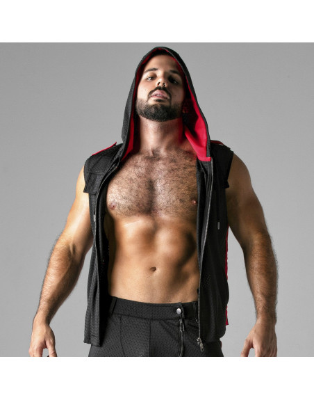COLETE LOOK AT HARDER HOODY VERMELHO LOCKER GEAR