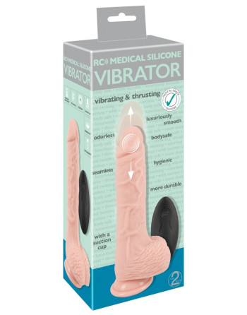 VIBRADOR REALISTA CON FUNCIÓN DE EMPUJE Y CONTROL REMOTO INALÁMBRICO MEDICAL SILICONE RC VIBRATOR YOU2TOYS