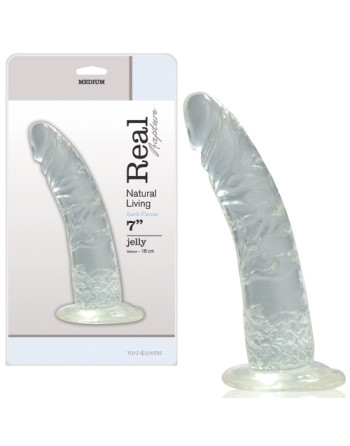 DILDO REAL RAPTURE EARTH FLAVOUR 7'' TRANSPARENTE