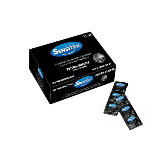 PRESERVATIVOS NATURALES EXTRA FUERTES 144 UNIDADES SENSITEX