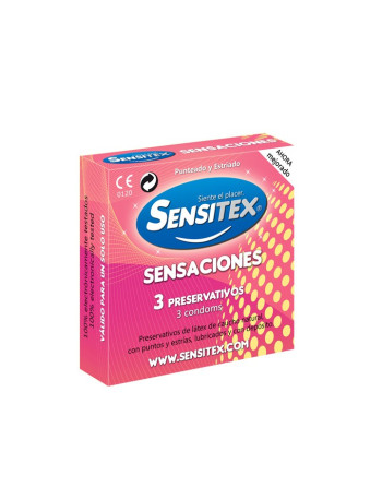 PRESERVATIVOS SENSAÇÕES VEGAN NATURAIS 3 UNIDADES SENSITEX