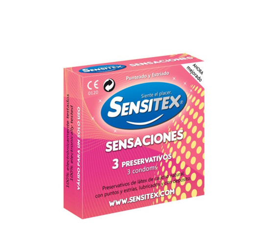 PRESERVATIVOS SENSAÇÕES VEGAN NATURAIS 3 UNIDADES SENSITEX
