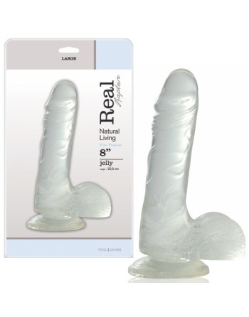 DILDO REAL RAPTURE FIRE PASSION 8'' TRANSPARENTE