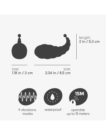 COCOON OVO VIBRATÓRIO RECARREGÁVEL COM COMANDO À DISTÂNCIA CRUSHIOUS PRETO