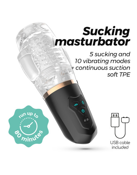 QUASAR MASTURBADOR RECARGABLE CON SUCCIÓN CRUSHIOUS