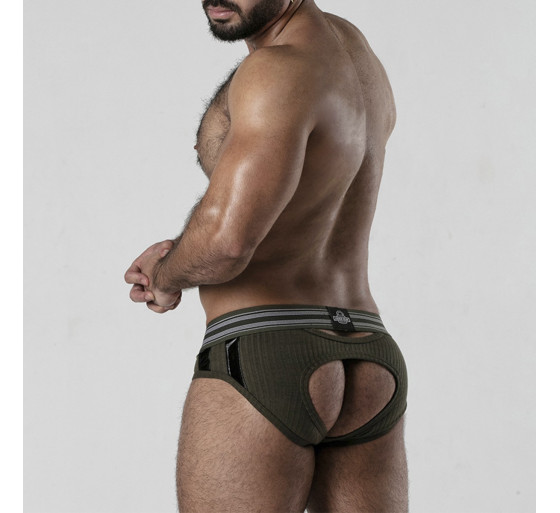 CUECA BACKROOM BOTTOMLESS LOCKER GEAR CAQUI