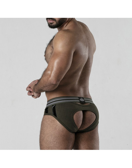 CUECA BACKROOM BOTTOMLESS LOCKER GEAR CAQUI