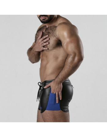 CALÇÃO PERNEIRA 2 WAY ZIPPER CONTRAST SHORT AZUL LOCKER GEAR