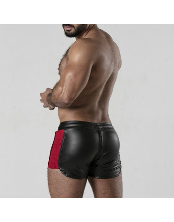 PANTALÓN CORTO ZAHONES 2 WAY ZIPPER CONTRAST SHORT ROJO LOCKER GEAR