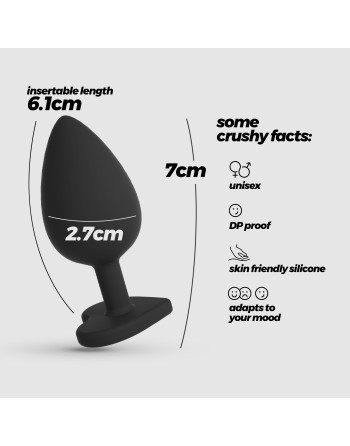 CUORE PLUG ANAL PEQUEÑO CON 4 JOYAS INTERCAMBIABLES CRUSHIOUS