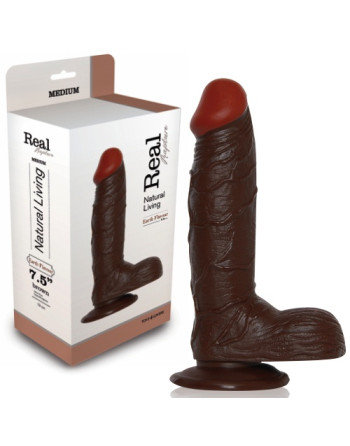 DILDO REALÍSTICO REAL RAPTURE EARTH FLAVOUR 7.5'' NEGRO