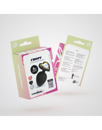 CUORE PLUG ANAL MEDIANO CON 4 JOYAS INTERCAMBIABLES CRUSHIOUS