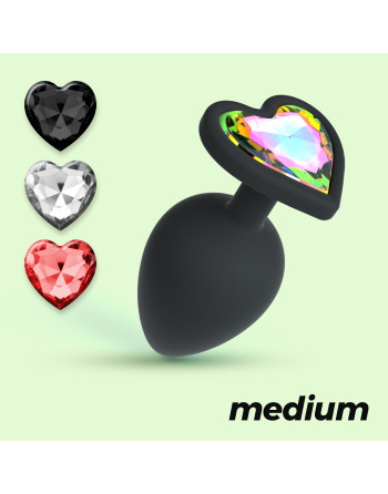 CUORE PLUG ANAL MEDIANO CON 4 JOYAS INTERCAMBIABLES CRUSHIOUS