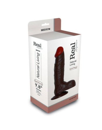 DILDO REALÍSTICO REAL RAPTURE EARTH FLAVOUR 7.5'' NEGRO