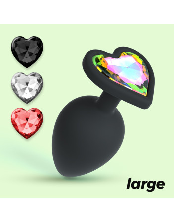 CUORE PLUG ANAL GRANDE CON 4 JOYAS INTERCAMBIABLES CRUSHIOUS
