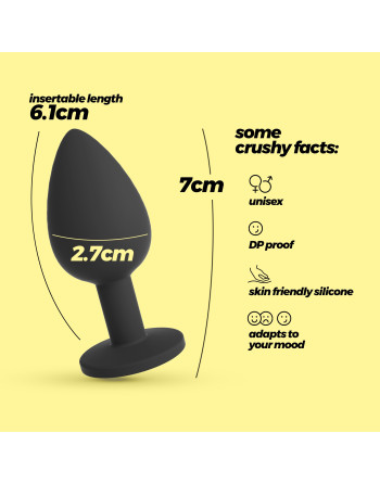 CAMILEO PLUG ANAL PEQUEÑO CON 4 JOYAS INTERCAMBIABLES CRUSHIOUS