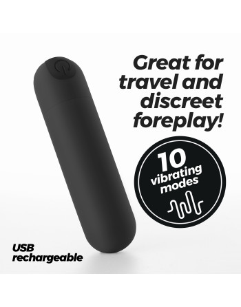 IMOAN BALA VIBRADORA RECARGABLE NEGRA CRUSHIOUS