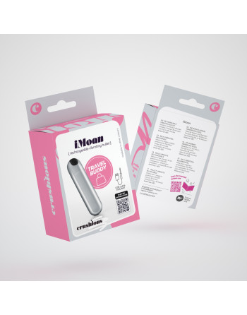 IMOAN BALA VIBRATÓRIA RECARREGÁVEL PRATEADA CRUSHIOUS