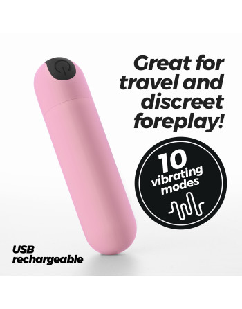 IMOAN BALA VIBRADORA RECARGABLE ROSA PASTEL CRUSHIOUS