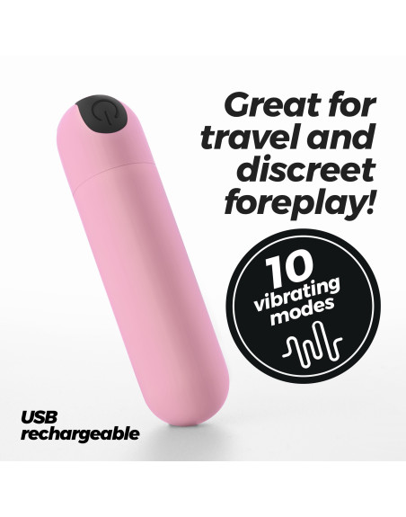 IMOAN BALA VIBRADORA RECARGABLE ROSA PASTEL CRUSHIOUS