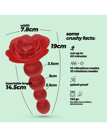 ROSALINE PLUG ANAL COM ROTAÇÃO E CONTROLO REMOTO CRUSHIOUS