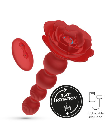 PLUG ANAL ROSALINE CON ROTACIÓN Y MANDO A DISTANCIA CRUSHIOUS