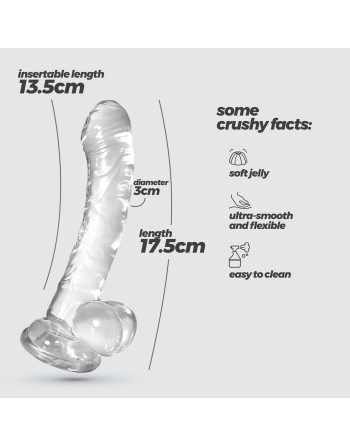 HUDINI DILDO ANAL JELLY TRANSPARENTE CRUSHIOUS