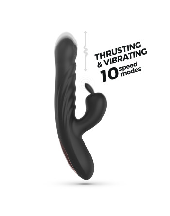 LAPIN VIBRADOR CONEJO RECARGABLE CON EMPUJE NEGRO CRUSHIOUS