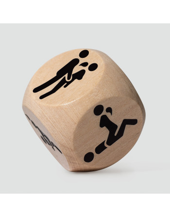 DADO DE MADERA CON POSTURAS CRUSHIOUS