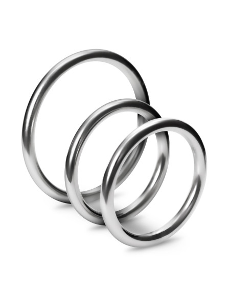 METALEROS CONJUNTO DE 3 ANILLOS PARA EL PENE DE METAL CRUSHIOUS