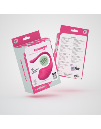 OVO VIBRATÓRIO RECARREGÁVEL COM COMANDO TAMAGO CRUSHIOUS ROSA