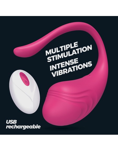 OVO VIBRATÓRIO RECARREGÁVEL COM COMANDO TAMAGO CRUSHIOUS ROSA
