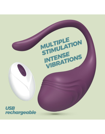 HUEVO VIBRADOR RECARGABLE CON MANDO A DISTANCIA TAMAGO CRUSHIOUS MORADO