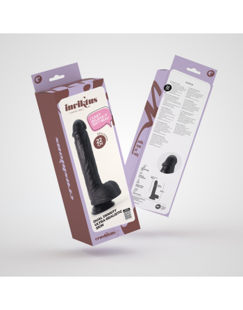 DILDO DE SILICONE LÍQUIDO INVIKTUS 8 CRUSHIOUS PRETO