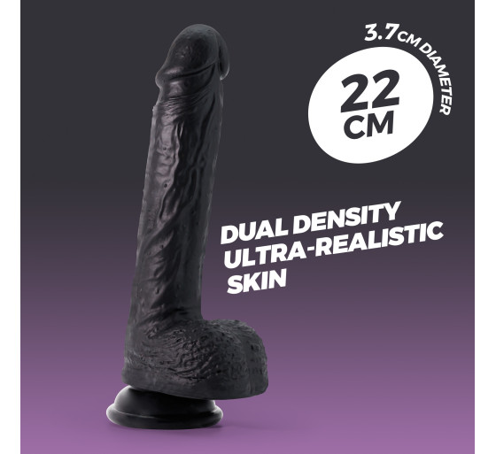 DILDO DE SILICONE LÍQUIDO INVIKTUS 8 CRUSHIOUS PRETO