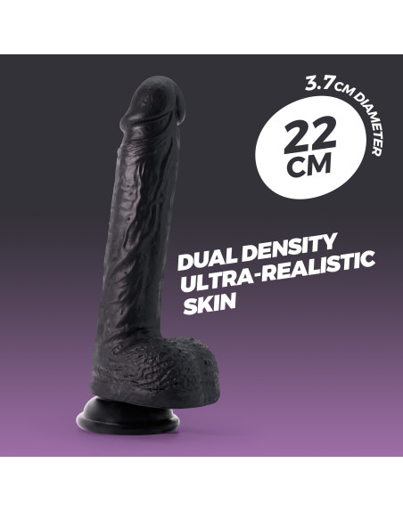 DILDO DE SILICONE LÍQUIDO INVIKTUS 8 CRUSHIOUS PRETO